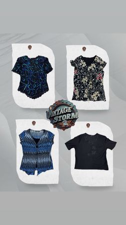 Y2K Classic Noir Poly Blouse