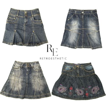 Y2K NYC IT GIRL DENIM MIDI SKIRT RE-3312