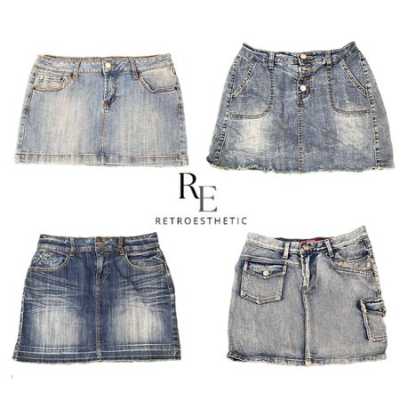 Y2k NYC IT GIRL DENIM MINI SKIRTS RE-3307
