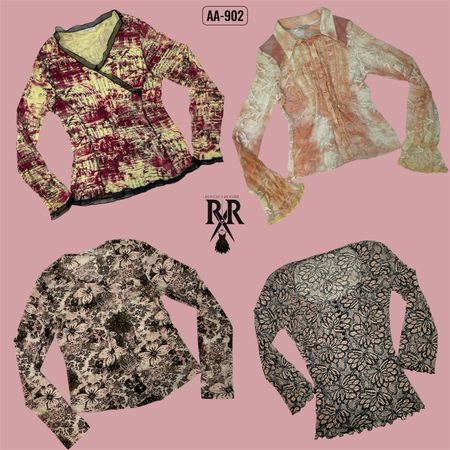 Y2K Baby In Pink Full Sleeve Mix Tops (AA-702)
