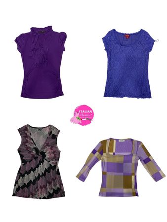 Y2k purple perfect mix mesh tops