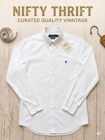 Ralph Plain White Button Up Shirts