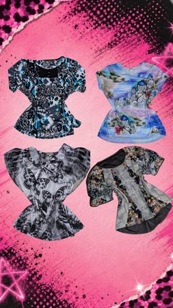 y2K style printed tops