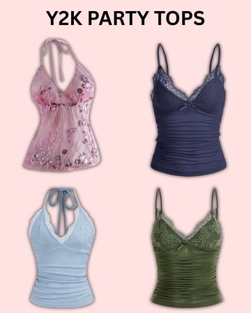 Y2K Party Tops #260526