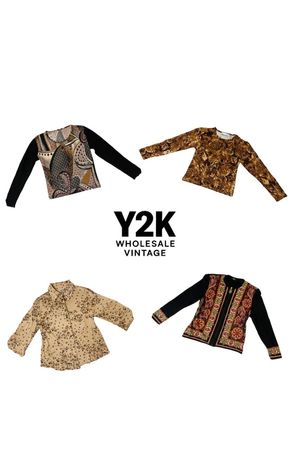 Y2K European Mesh Long sleep Tops (YWV31)