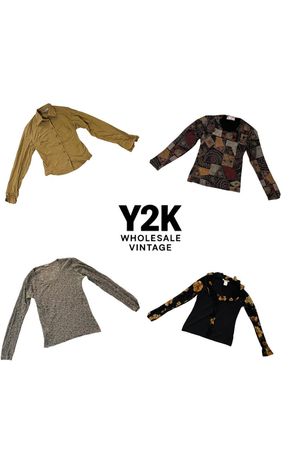 Y2K European Mesh Long sleep Tops (YWV37)