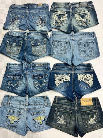 R538 Upcycled Ladies Embellished Sexy Hot Shorts