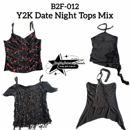 Y2K Date Night Mix Mesh Cami Tops (B2F-012)