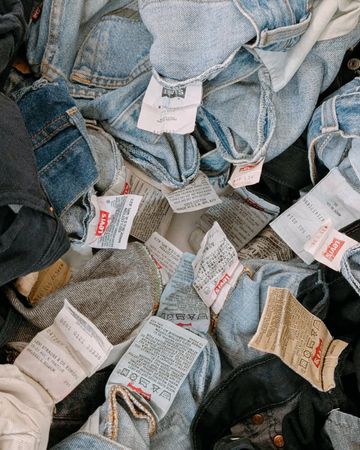 Levi's paper tag made in USA and maxico mix