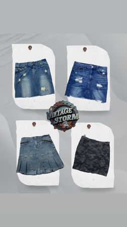 Y2K Denim Midi Skirt