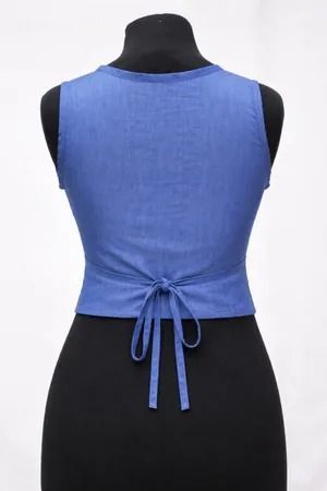 CR1762  Upcycled Wrap Crop Top