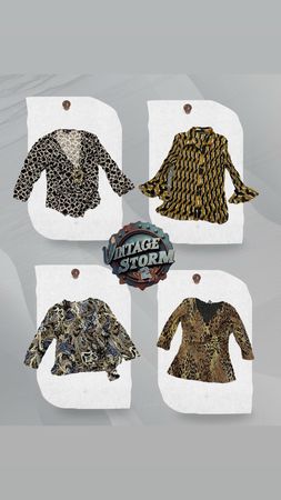 Y2K Savage Grace Poly Blouse