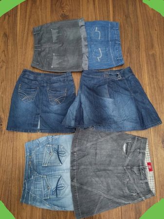 90s/Y2K Vintage Denim Midi Skirt Mix(MDS-09)