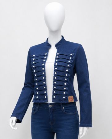 CR1780 Upcycled denim jacket