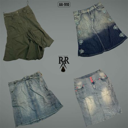 Y2K Britney Era Denim Midi Skirts (AA-910)