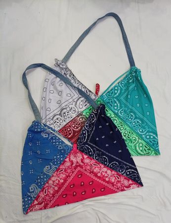 CR8789 UPCYCLED BANDANA BAGS