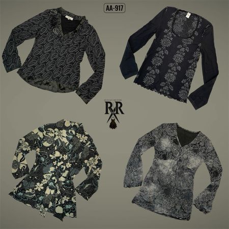 Y2K Black Rave Full Sleeve Tops (AA-917)