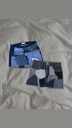 Upcycled Levi’s denim skirts
