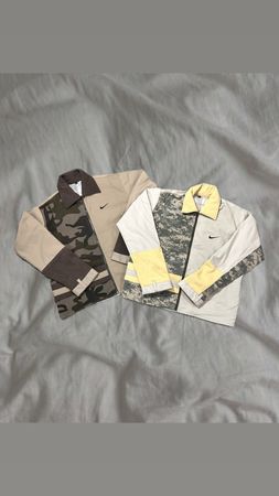 Upcycled Camo Contrast Nike Jacket