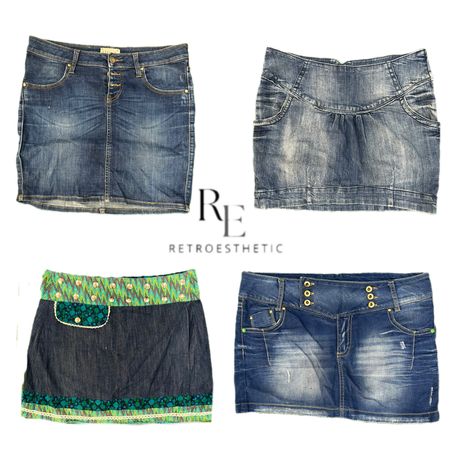 Y2K Paris Hilton Girl Denim Mini Skirts RE-3316