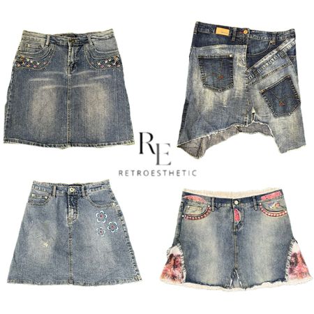 Y2K NYC IT GIRL DENIM DENIM MIDI SKIRT RE-3317