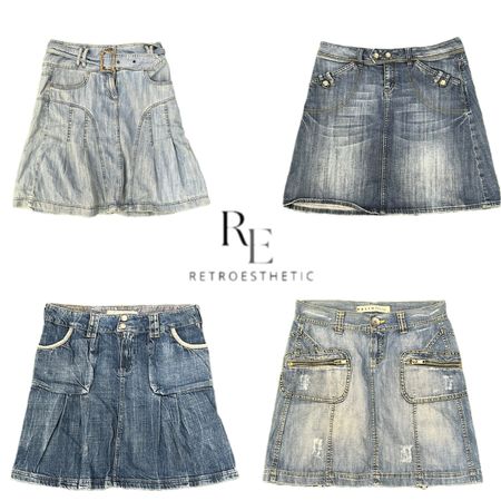Y2K NYC IT GIRL DENIM MIDI SKIRT TE-3325