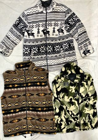 Vente en gros de vestes et gilets en polaire vintage Premium – Lot mixte d'articles d'extérieur pour l'hiver