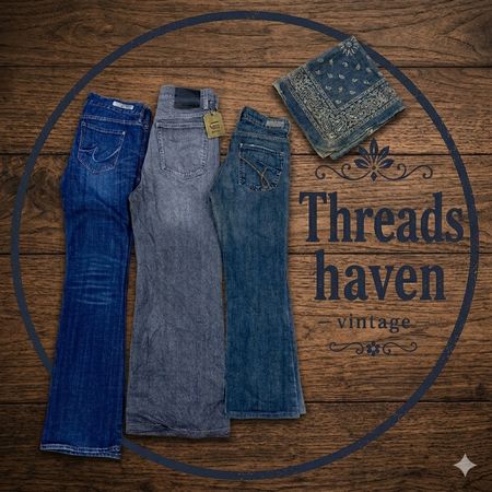 TH# 019 Vintage Embroidered Back Pocket Jeans – Classic Denim Essential