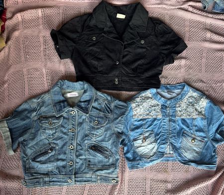 Denim Cropped short sleeve jacket 10 pieces