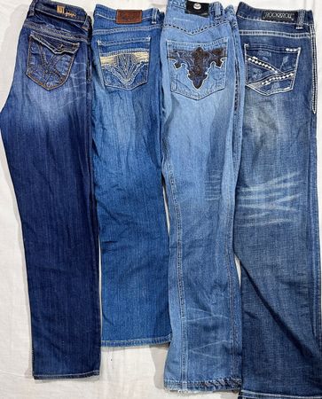 Y2k flared embellished Jeans (627)