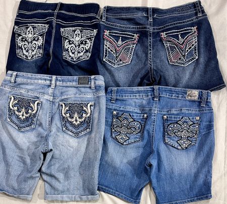 Y2k embellished shorts women (632)