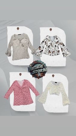 Y2K Lush Fantasy Poly Blouse
