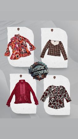 Y2K Lush Fantasy Poly Blouse
