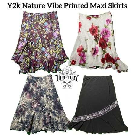 Y2K Nature Vibe Printed Maxi Skirts TY-039