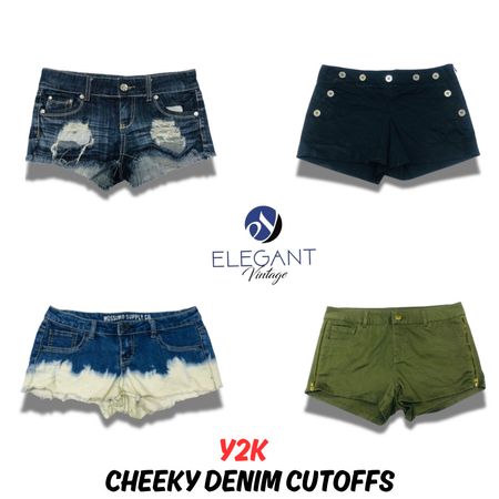Y2K Cheeky Denim Cutoffs - EV0750