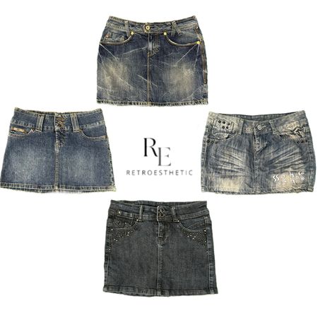 Y2K NYC IT GIRL DENIM MINI SKIRTS RE-3330