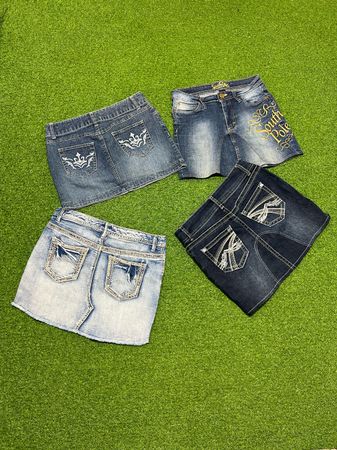Yv06  Denim Mini Skirts 9P