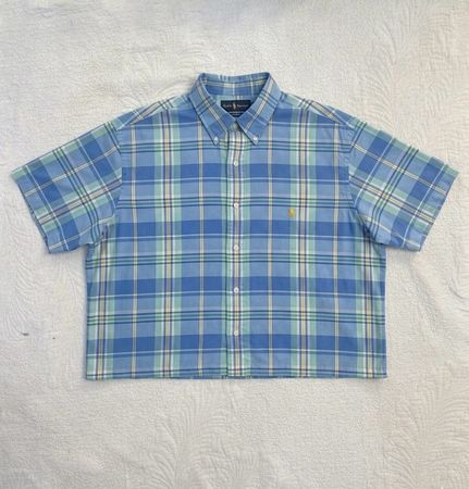 Upcycle Ralph Lauren Boxy Crop Shirt (Dv -06)