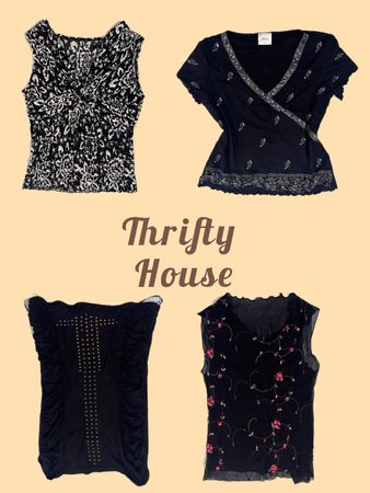 Y2K Black Angel Tops(TH/440)