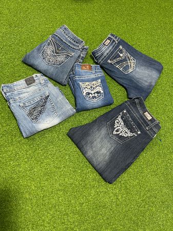Yv424 Embroidery capri Jeans 10P