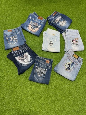 Yv426 Flare Embroidered Jeans 10P