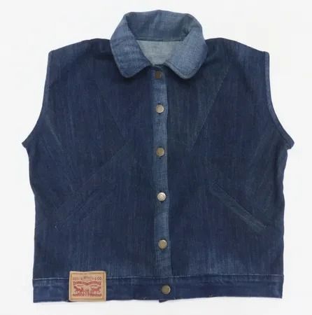 CR1789 Upcycled Classic Denim Utility Vest