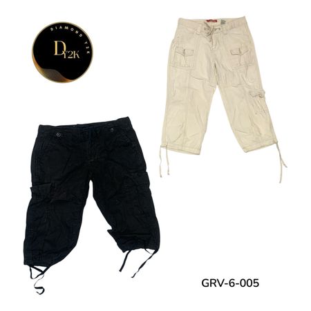 Pantalons Capri Cargo Y2K – Style utilitaire rétro streetwear (GRV-6-005)