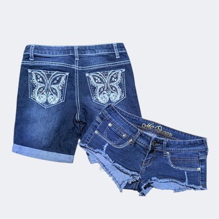 Y2K Micro Mini Denim Shorts Low Rise Sexy Fit