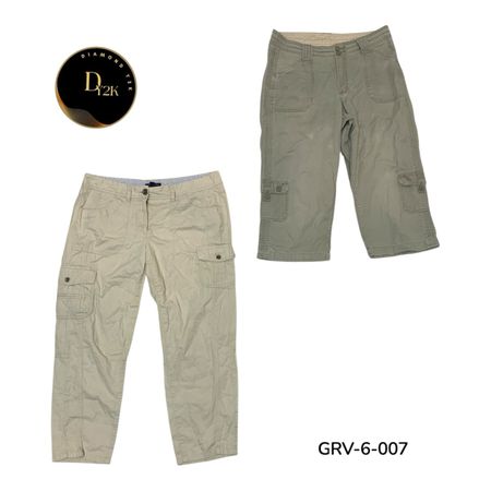 Pantalons Capri Cargo Y2K – Style utilitaire rétro streetwear (GRV-6-007)