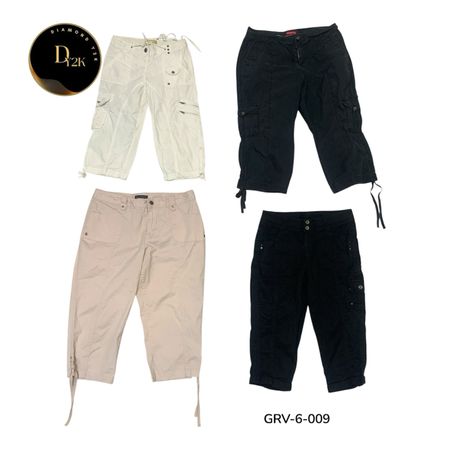 Y2K Cargo Capri Bottoms – Esthétique rétro streetwear (GRV-6-009)