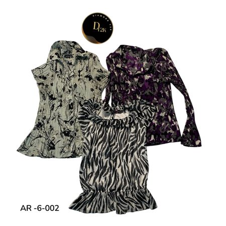 Blouse Y2K Poly mix – Haut de streetwear rétro chic (AR-6-002)