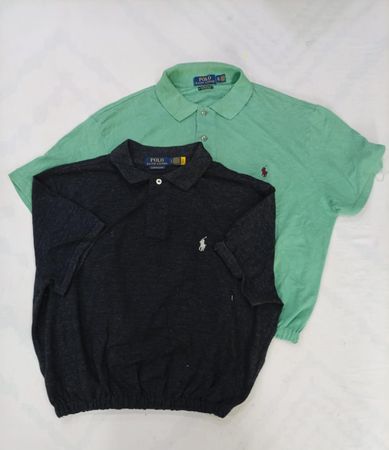 CR8836 UPCYCLED POLO CROP TOPS