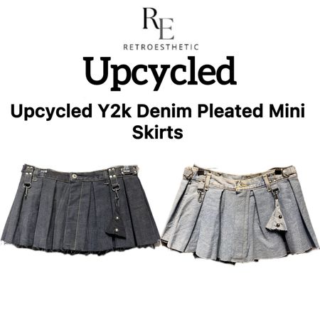 UPCYCLING Y2K Denim Faltenröcke