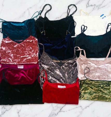 Mix brands women's velvet tops